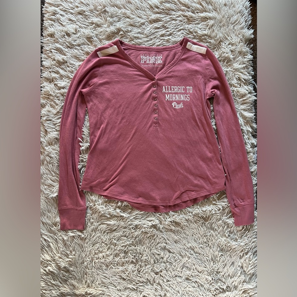 PINK Allergic to Mornings PJ Top